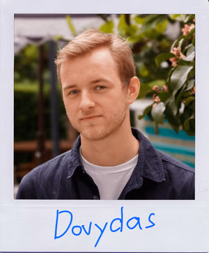 Dovydas, signed in blue pen
